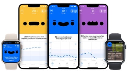 Happy Bob app screens and devices